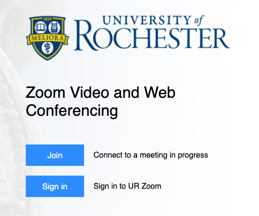 Rochester Zoom Log In